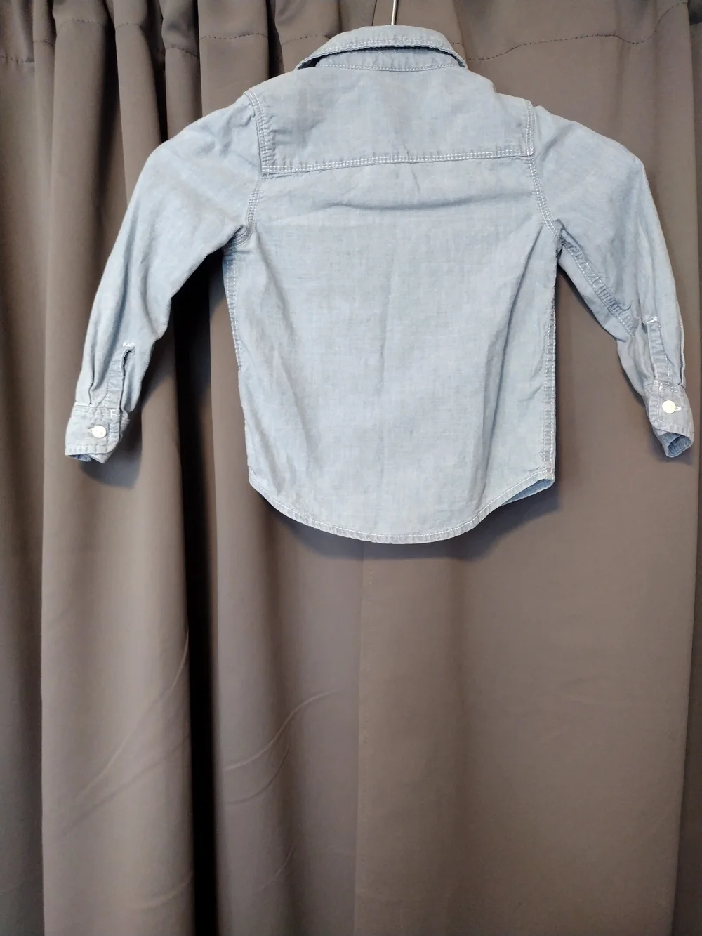 Light Wash Denim Button-Up Shirt